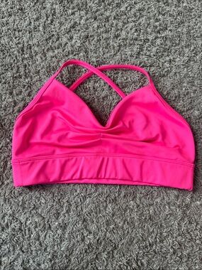 Women's Neon Pink Strappy Cross-Back Crop Top